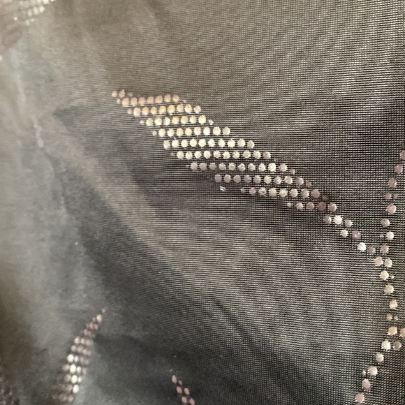 Wet Seal Vintage 90s club top black with black wet look design - Picture 6 of 6